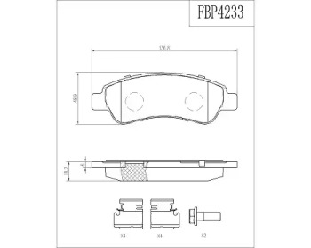 Комплект тормозных колодок FI.BA FBP4233