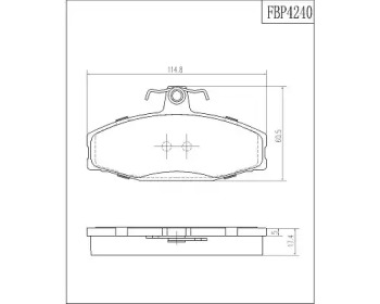 Комплект тормозных колодок FI.BA FBP4240