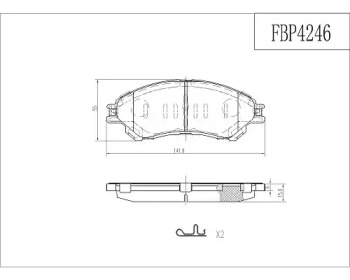 Комплект тормозных колодок FI.BA FBP4246