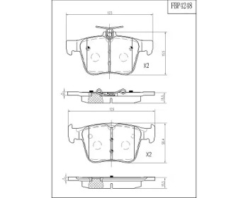 Комплект тормозных колодок FI.BA FBP4248