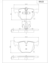 Комплект тормозных колодок FI.BA FBP4253