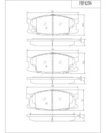 Комплект тормозных колодок FI.BA FBP4256