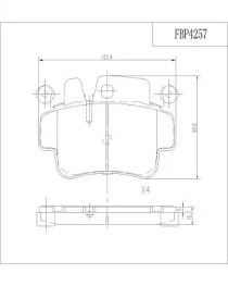 Комплект тормозных колодок FI.BA FBP4257