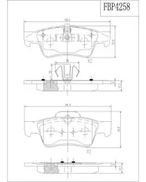 Комплект тормозных колодок FI.BA FBP4258