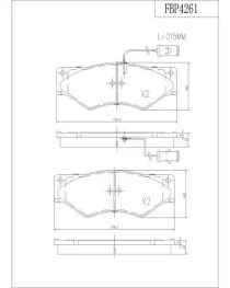 Комплект тормозных колодок FI.BA FBP4261