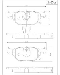 Комплект тормозных колодок FI.BA FBP4262