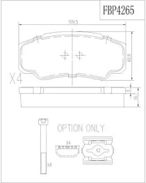 Комплект тормозных колодок FI.BA FBP4265