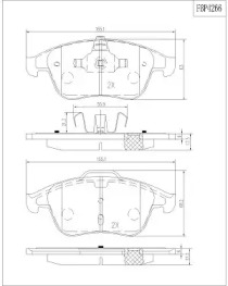 Комплект тормозных колодок FI.BA FBP4266