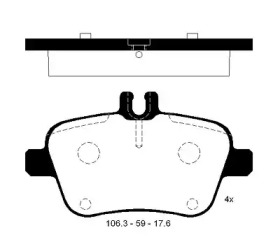 Комплект тормозных колодок FI.BA FBP4268