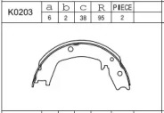 Комлект тормозных накладок ASIMCO K0203