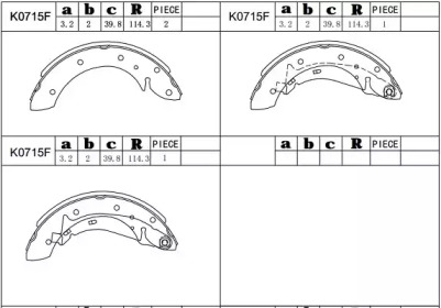 Комлект тормозных накладок ASIMCO K0715F