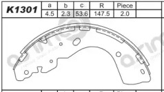 Комлект тормозных накладок ASIMCO K1301