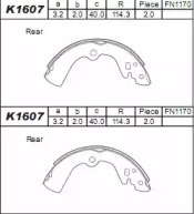 Комлект тормозных накладок ASIMCO K1607