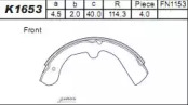 Комлект тормозных накладок ASIMCO K1653