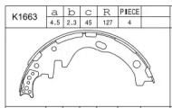 Комлект тормозных накладок ASIMCO K1663