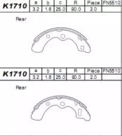 Комлект тормозных накладок ASIMCO K1710