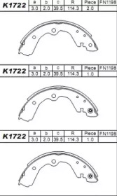 Комлект тормозных накладок ASIMCO K1722