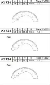 Комлект тормозных накладок ASIMCO K1724