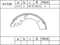 Комлект тормозных накладок ASIMCO K1730