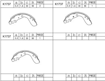 Комлект тормозных накладок ASIMCO K1737