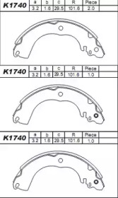 Комлект тормозных накладок ASIMCO K1740