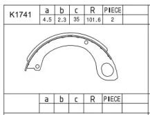 Комлект тормозных накладок ASIMCO K1741