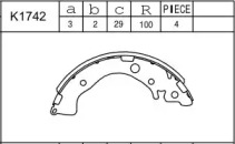 Комлект тормозных накладок ASIMCO K1742
