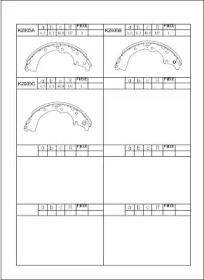 Комлект тормозных накладок ASIMCO K2005