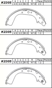 Комлект тормозных накладок ASIMCO K2305