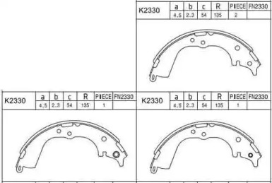 Комлект тормозных накладок ASIMCO K2330