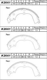 Комлект тормозных накладок ASIMCO K2661