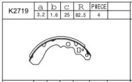 Комлект тормозных накладок ASIMCO K2719