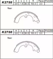 Комлект тормозных накладок ASIMCO K2788