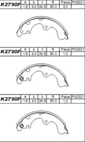 Комлект тормозных накладок ASIMCO K2790F