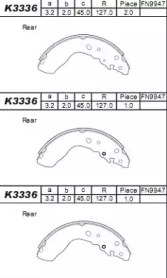 Комлект тормозных накладок ASIMCO K3336