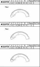 Комлект тормозных накладок ASIMCO K3372