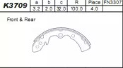 Комлект тормозных накладок ASIMCO K3709