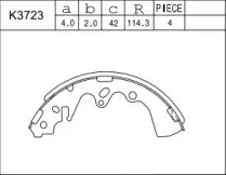 Комлект тормозных накладок ASIMCO K3724