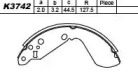 Комлект тормозных накладок ASIMCO K3742