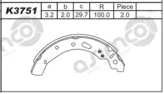 Комлект тормозных накладок ASIMCO K3751