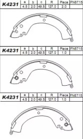 Комлект тормозных накладок ASIMCO K4231