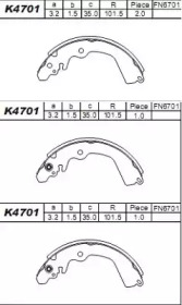 Комлект тормозных накладок ASIMCO K4701