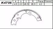 Комлект тормозных накладок ASIMCO K4706
