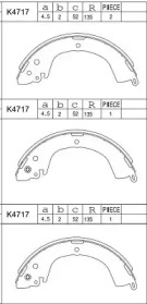 Комлект тормозных накладок ASIMCO K4717