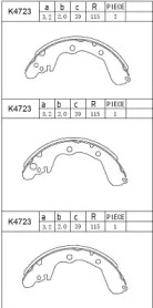 Комлект тормозных накладок ASIMCO K4723