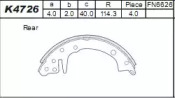 Комлект тормозных накладок ASIMCO K4726