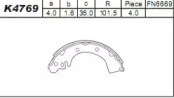 Комлект тормозных накладок ASIMCO K4769