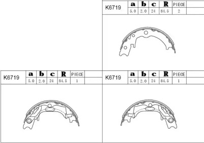 Комлект тормозных накладок ASIMCO K6719