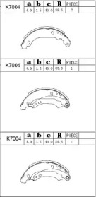 Комлект тормозных накладок ASIMCO K7004