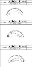 Комлект тормозных накладок ASIMCO K7005